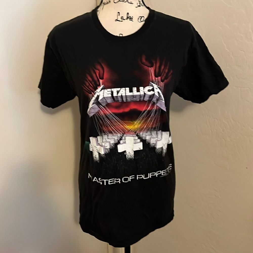 Y2K Metallica Black Master Of Puppets Graphic Pullover Shirt Casual Music